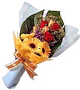 Ankara �i�ek sat��� firma �r�n�m�z 3 g�l ve k�r �i�ekleri buketi