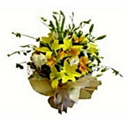 Ankara �i�ek firmam�zdan 3 dal kazablanka buketi ve k�r �i�ekleri