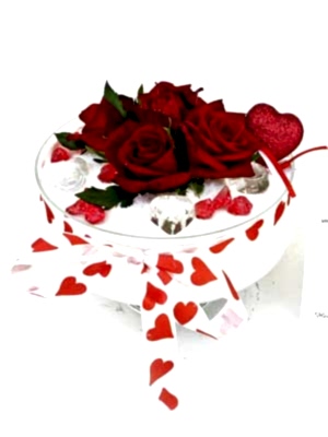 Ankara Bat�kent �i�ek�i firmas� �r�n�m�z Cam da k�pk�rm�z� 5 g�l Ankara �i�ek g�nder firmas� �ahane �r�n�m�z