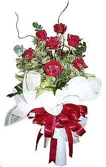 7 adet k�rm�z� g�l �i�ek buketi Ankara Ba�lum �i�ek�i firma �r�n�m�z