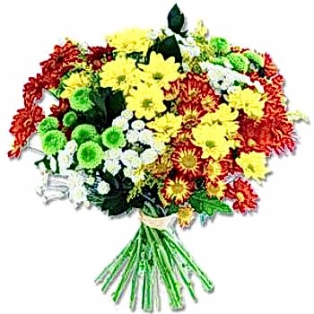 Ankara �entepe �i�ek�i firma �r�n�m�z rengarenk kar���k mevsim �i�ek buketi