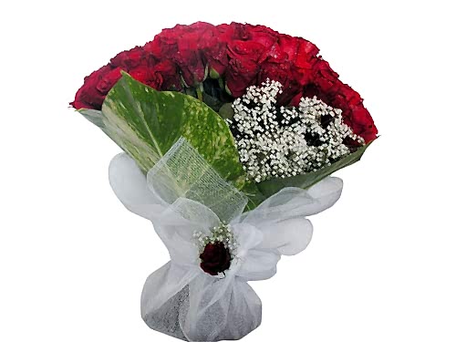 17 adet k�rm�z� g�lden olu�mu� buket Ankara �i�ek sat��� site �r�n�m�z 