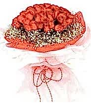 hediye �i�ek 21 adet askin kirmizi g�l buketi