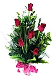 5 adet kirmizi g�l buketi hediye �r�n�