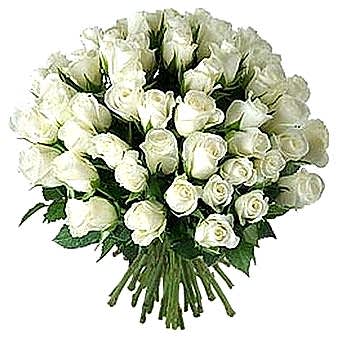 33 adet beyaz g�l buketi