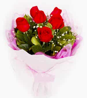 6 adet k�rm�z� magnum g�llerden g�rsel buket