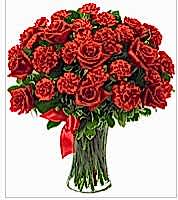 Vazo i�erisinde 41 adet k�rm�z� g�l