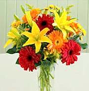 2 dal kazablanka ve 9 adet gerbera �i�ek vazosu