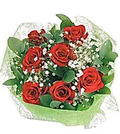 7 adet k�rm�z� g�lden buket tanzim Ankara cicek , cicekci