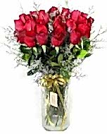 27 adet vazo i�erisinde k�rm�z� g�l Ankara hediye �i�ek yolla