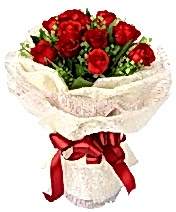12 adet k�rm�z� g�l buketi Ankara anneler g�n� �i�ek yolla